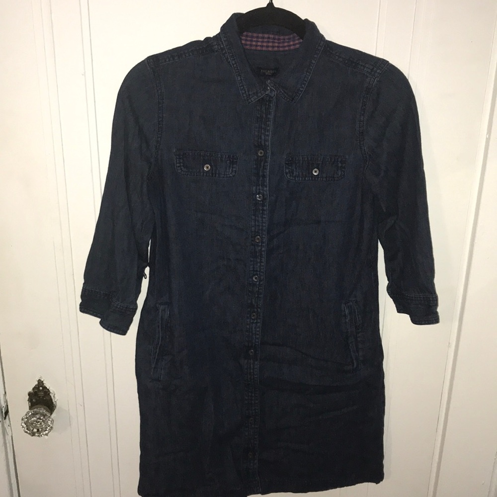 Talbots Button Up Denim Dress